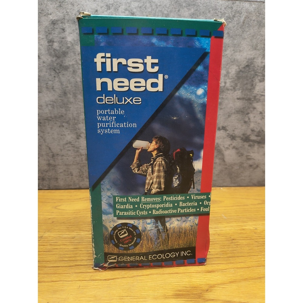 First Need General Ecology Portable Deluxe Water Purifier‎ Made In USA VNTG 1996